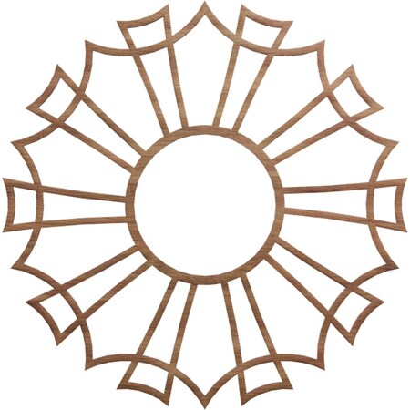 Ekena Millwork Augustus Wood Fretwork Pierced Ceiling Medallion, Walnut, 22"OD x 7 3/4"ID x 1/4"T CMWP22X22X0250AUWA